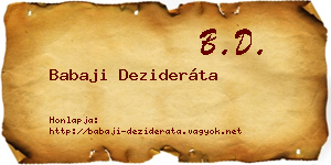 Babaji Dezideráta névjegykártya
